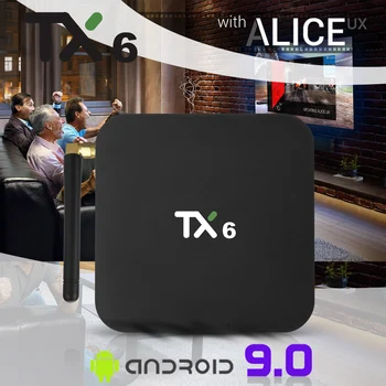 TX6 Smart Android 9.0 TV BOX 4G/32G 4G/64G Allwinner H6 Quad core 2.4 G+5G Dual Wifi BT 4.1 Set Top Box, 4K HD H. 265 Media Player