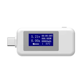 USB C Tipo LCD Skaitmeninis Įtampos Srovės Matuoklis Voltmeter Amp Volt Ammeter Detektorius Maitinimo Banko Įkroviklio Indikatorius USB Testeris