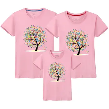Vasaros 2020 Šeimos derinti Drabužius, Komplektai, Atrodo, Motinos Tėvas, Sūnus Trumpą T Shirts Šeimos Drabužius 10 Spalvų Tees Viršūnės T-shirt