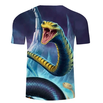 Vasaros marškinėlius Vyrai Moterys t-shirt 3d Snake marškinėliai trumpomis Rankovėmis Tee Gyvūnų Viršuje Harajuku Camiseta Streatwear Lašas Laivas ZOOTOPBEAR