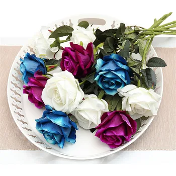 Vieną elegantiškas vieno stiebo padidėjo dirbtinių gėlių viskozė vestuvių namų reikmenys Valentino Dienos dovanų gėlių