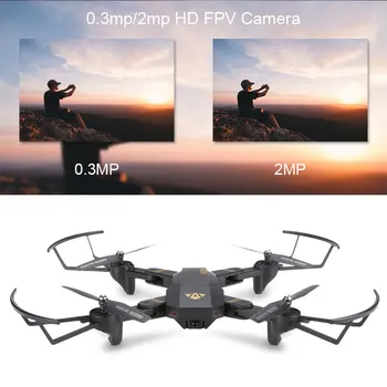 Visuo XS809W XS809HW Quadcopter Mini Sulankstomas Selfie Drone su Wifi FPV 0.3 MP/2MP Kamera, Aukščio Laikyti RC Dron Vs JJRC H47 E58