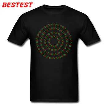 Vyrai Viršūnes & Tees tobulus Apskritimus T-shirts Naujausias Tshirts Optinė Iliuzija Šalis Mėgėjams Dieną Medvilnės Apvalios Apykaklės Marškinėliai Geometrinio