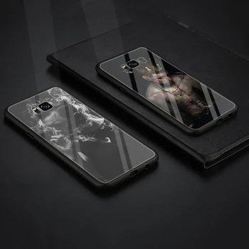 WEBBEDEPP Giliai Meno Grūdintas Stiklas Soft Case for Samsung Galaxy S8 S9 S10 Plus Pastaba 8 9 A30 A50 A70 Dangtis
