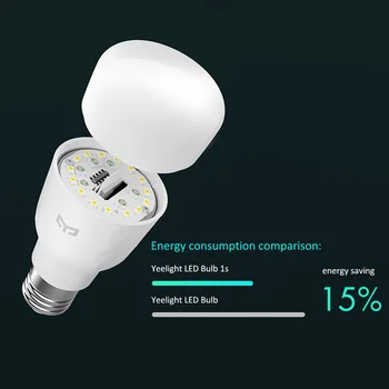 Yeelight 1S YLDP13YL Smart LED Lemputės Spalvinga 800 Liumenų 8.5 W E27 Citrinų Smart Lempa Smart Home App Balta/RGB