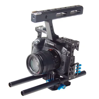 YELANGU Nešiojamą DSLR Fotoaparatas Narve Stabilizer Kit Filmų Montažinę, Vaizdo Įrangos Priedai su Rankena Viršuje, Rankena GH4 A7S A7 A7R