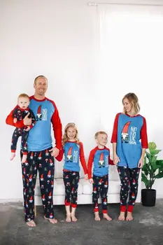Šeimos Atitikimo Kalėdų Pižama Rinkiniai 2019 Žiemos Motina, Tėvas, Sūnus, Dukra Sleepwear Šeimos Išvaizdą Derinti Drabužius Namų Drabužiai