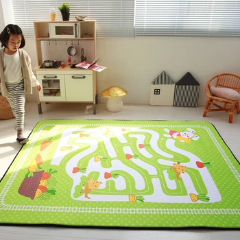 Šiaurės animacinių filmų lėtai-atoveiksmio kilimėlis vaikų kambaryje žaidimo kilimėlis baby lipti pagalvėlė gyvenimo kambario, miegamasis suede neslidžios dangos.