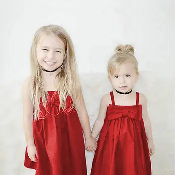 0-3Y Vaikams Baby Girl Dress Drabužių Šalis Mini Suknelė Raudona Oficialų Didelis Lankas Backless Princesė Suknelė Suknelė 2017 Nauja Mergina