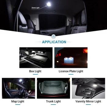 1/5vnt W5W Led T10 Canbus LED Lemputės Automobilių Salono Apšvietimas, BMW E46 E53 E90 E82 E60 X3 E83 E91 Touring X5 E70 