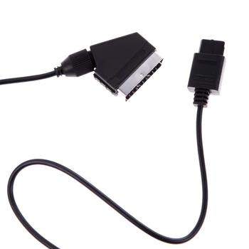 1.8 M/V Vaizdo TV Scart RGB Kabelis 21 pin Euro Scart Kištukas Laido Viela Nintendo SNES Gamecube ir N64 Konsolės