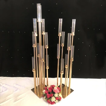 10 Galvų Metaliniai Žvakių Laikikliai Stalo Apdailos Kelių Švino Vestuvių Dekoro Partija Pasisako Stalo Puošmena Stovėti Ramstis Žvakidė