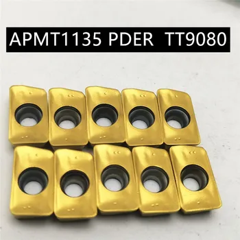 10VNT APMT1135 PDER TT9080 Aukštos Kokybės Karbido Įdėklai Išorės Tekinimo Įrankiai, Metalo Tekinimo Įrankiai, Mašinos, Dalys, Tekinimo Įrankis