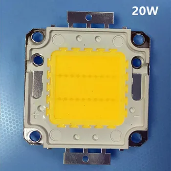 10vnt/daug 20W Šiltai White3000k/3500k(šaltas white6000k/6500k) 40mm Didelės Galios LED Potvynių šviesos Lempos Granulių SMD Chip 30 V-34V 600mA