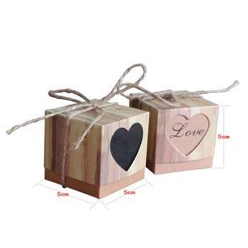 10vnt/daug Vestuvių Meilė Saldainių Dėžutė Romantiškas Širdies Kraft Dovanų Maišelis Su už kanapės Virvės Prašmatnus valentino diena Malonių Dovanų Dėžutėje Reikmenys