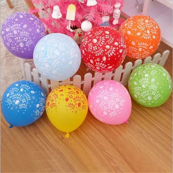 10VNT latekso ballon sustorėjimas užrašu gimtadieniu, balionus, gimtadienio dekoracijas, kamuolys, žaislai vaikams, 30-35cm