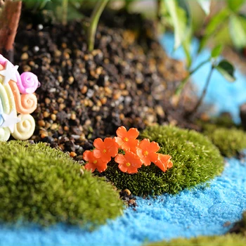 10vnt Miniatiūriniai Gėlių, Samanų Bonsai 