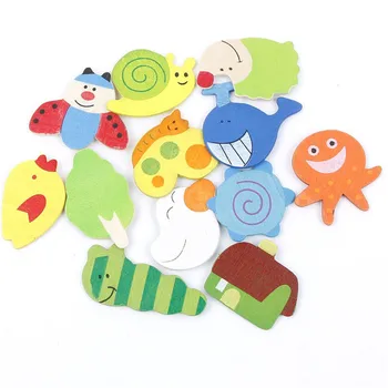 12Pcs Nustatyti Jūrų Gyvūnų Šaldytuvas Lipdukai, Pagaminti Iš Medžio Ir Magnetai Cartoon Vaikų Žaislai Tinka Virtuvė Papuošalai