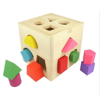 13 Skyles Žvalgybos Dėžutė Medinė Formos Rūšiavimo Kūdikių Pažinimo Ir Suderintu Statybos Blokus Vaikai Vaikai Anksti Eductional Žaislai