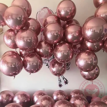 18/22inch 4D metallic balionus, gimtadienio užsakymą vestuvių dekoravimas auksas, sidabras rose gold aliuminio folija helio balionas žaislai