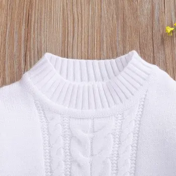 2020 Bamblys Baby Girl Megztinis, Atsitiktinis Šiltas Kabelis Megzti Ilgas Megztinis Rudenį Žiemą