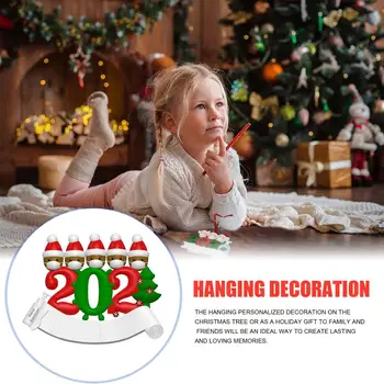 2020 Karantino Kalėdų Ornamentu Asmeninį Išgyveno Šeimos Su Kauke Pasidaryk Pats Pavadinimas Pakabukas 2021 Naujųjų Metų Šaliai Namų Puošybai