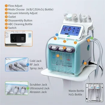 2020 karšto pardavimo h2 o2 mažas burbulas hydrafacial mašina deguonies srove pilingas odos valymo mašina anti-senėjimo balinimo prietaisas
