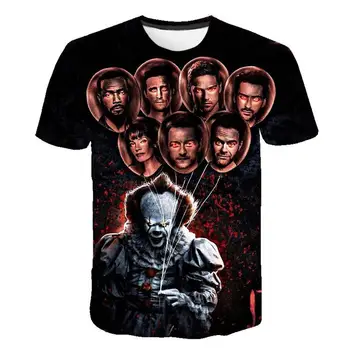 2020 naujas vyrų marškinėliai Eskizas klounas 3D Atspausdintas Marškinėliai Vyrams Joker Veido Atsitiktinis O-kaklo Vyrų marškinėlius Klounas Trumpas Rankovėmis viršūnes anekdotas