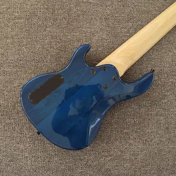 2020 Naujausias Mini 6 stygos ukelele bosinė gitara, skaidrus, mėlynas elektrinė gitara,juoda aparatūros,Klevų Fingerboard,nemokamas pristatymas