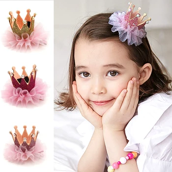 2020 Naujus Vaikų Mergaičių Princess Crown Šukuosena Plaukų Įrašą Rožančiai Galvos Apdangalai Gimtadienio Plaukų Aksesuarai