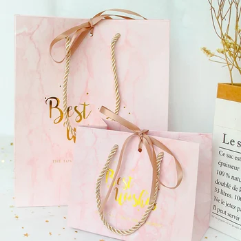 2020 naują atvykimo vestuvių dovanų maišelis Marmuro modelis pakuotės dėžutė su kaspinu džiaugtis maišą popieriaus dovanų maišelį saldainių slapukai stalo