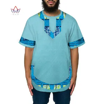 2021 Afrikos vyriški Laisvalaikio Marškinėliai BintaRealWax individualų užsakymą trumpomis Rankovėmis, O-kaklo Silm Tinka Dashiki Marškinėliai Afrikos Vyrų Drabužiai WYN304