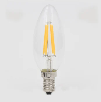 2W 4W,LED, Kaitinamosios Lemputės,Liustra Žvakė Stiliaus,E12 E14 Bazės,Šilta Geltona(2200K),110V 220VAC,Retro Dekoratyvinės Lempos