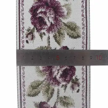 2Y/daug 90mm Siuvinėjimas Juostele Gėlių Modelio Folk-custom Namų Tekstilės Juostelės Drabužių Siuvimo Juostelės Užuolaidų gamybos Medžiagų