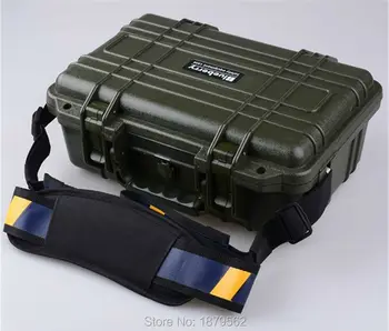 [3 spalvų] 341*249*130mm IP68 vandeniui uždaromos atvejais, abs plastikinė įrankių dėžė plastikinė anti tank šoko dėžutė prietaisų atveju