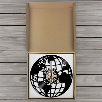 3D Žemės Sieninis Laikrodis Pasaulyje Žemėlapį, Namų Dekoro Vinilo Įrašas Sieninis Laikrodis Pasaulio Žemėlapyje Interjeras Modernus Laikrodis Housewarming Dovana