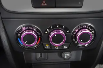 3pcs Aliuminio lydinio, oro kondicionavimo sistema rankenėlę žiedas oro kondicionavimo rankenos apdaila, Automobilių reikmenys Suzuki vitara. 2016 m. 2017 m.