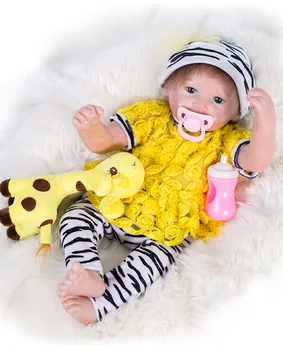 43cm Minkšto Silikono Atgimsta Mergina 17 colių Realus Kūdikių Lėlės Bamblys žaislas atgimsta bamblys baby kūdikių lėlės Tikroviška Princesė Bebe