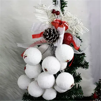 4cm Skersmens Kalėdų Dekoracijas Putų Sniego Milteliai Kamuolys String Langų Apdailos Šventinę Atmosferą Perteikimo Prekių KK03