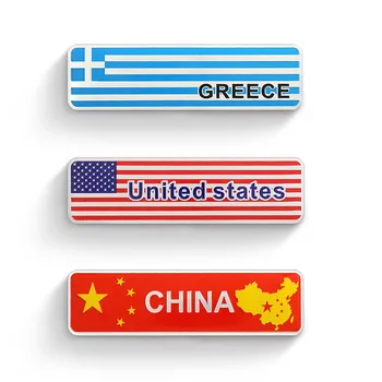 Aikštėje Vėliavos Etiketės, Emblemos Indonezija, Korėja, Malaizija, Turkija, Ukraina, Graikija, Prancūzija, Rusija, UK, JAV, Vokietija, Japonija, Kanada M Automobilių Lipdukas