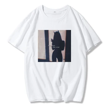 ANGELAI APSAUGOTI MANE DEMONAI MANE GERBTI Spausdinti moteriški marškinėliai Vasaros Moterų Top Harajuku Grafinis T-shirt