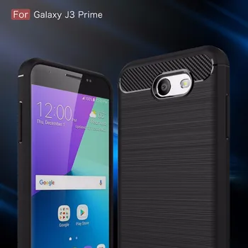 Atvejais, Samsung Galaxy j3 skyrius Premjero,30pcs/daug,anglies Pluošto patikima šarvai TPU saugiklis galinio dangtelio j3 skyrius Premjero,nemokamas pristatymas