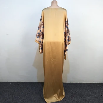 Aukso Aksomo Afrikos Suknelės Moterims Dashiki Kratinys Spausdinti Abaja Dubajus Boubou Femme Skraiste Africaine Super Dydis Musulmonų Suknelė
