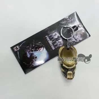 Aukštos kokybės keychain Filmą Predator Svetimas medžiotojas metalo modelio Pakabuką key chain paketų prižiūrėtojų raktinę Papuošalai raktų pakabukas žaislas gera pateikti