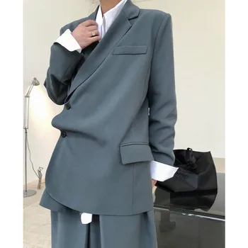 Aukštos Kokybės, Paltai Moterims 2020 M. Rudenį Madingas Stilingas Dizainas Įstrižai Kišenė Prarasti Ilgomis Rankovėmis Švarkas Feminino
