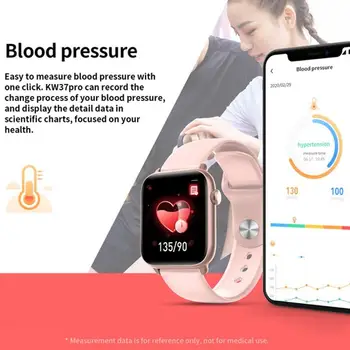 Aukštos Kokybės Smart Žiūrėti Su Kūno Temperatūra, Širdies Ritmo Monitorius Moterų Ir Vyrų Fitneso Smartwatch Plaukimo Mados Rankogaliai