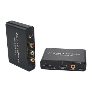Ausinių Konverteris HDMI ARC Adapteris Ir DAC Keitiklis, Vaizdo Kabeliai, HDMI ARC Audio Extractor VPK Adapteris Pluošto Bendraašius 3.5 mm