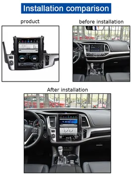 Automobilių GPS Navigacijos DVD multimedijos grotuvo Toyota Highlander radijo magnetofonas vaizdo auto GPS galvos vienetas 12.1 colių