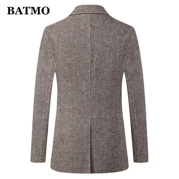BATMO 2019 naują atvykimo rudenį aukštos kokybės vilnos laisvalaikio švarkas vyrams,vyriški vilna pilkos striukės ,plius dydis M-8XL 8122