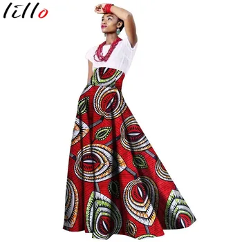 Biuro Afrikos Moterų Suknelės Moterims Spausdinti Sijonas Medvilnė Ilgas Sijonas Mados Moterų Ilgas Sijonas Mados Tendencijos, Stilius